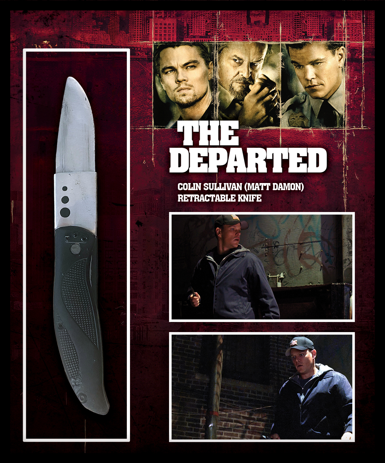 The Departed Screen Used Retractable Prop Knife Matt Damon